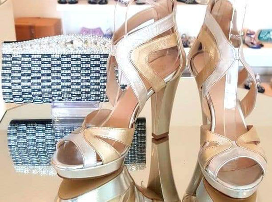 Sandale cuir or argent art 2014